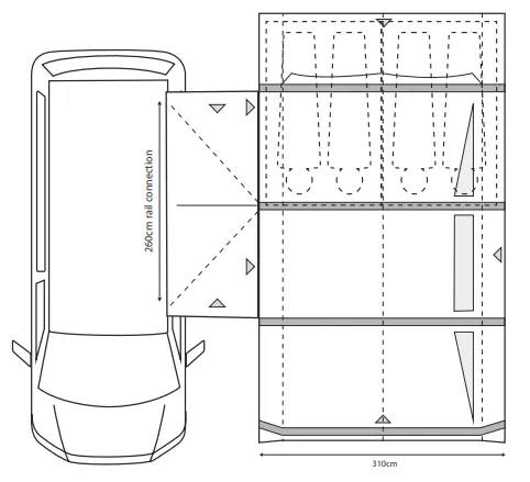 Movelite T4E Mid Campervan Awning