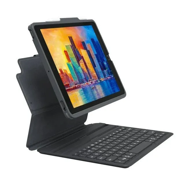 NEW ZAGG Pro Keys Detachable Case and Wireless Keyboard for Apple iPad Gen 9, 8, 7, iPad Pro 10.2", Multi-Device Bluetooth Pairing, Backlit Laptop-Style Keys, Apple Pencil Holder, Lightweight Design