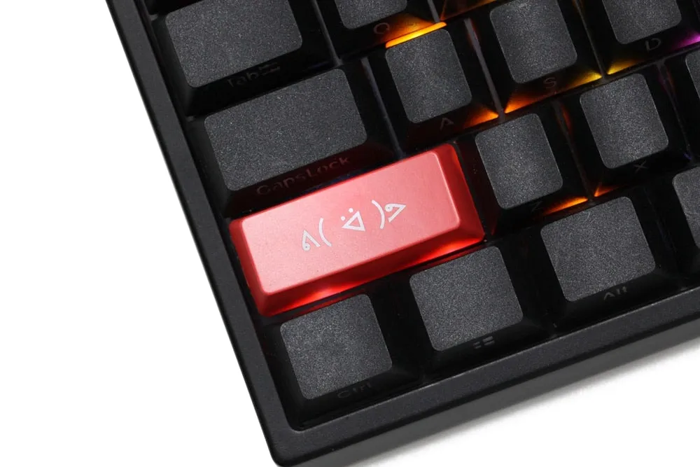 Novelty Shine Through Keycap ABS Etched Shine-Through left shift 2.25u emoji kaomoji