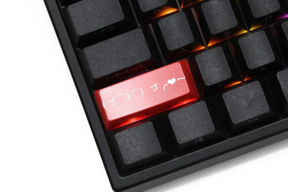 Novelty Shine Through Keycap ABS Etched Shine-Through left shift 2.25u emoji kaomoji