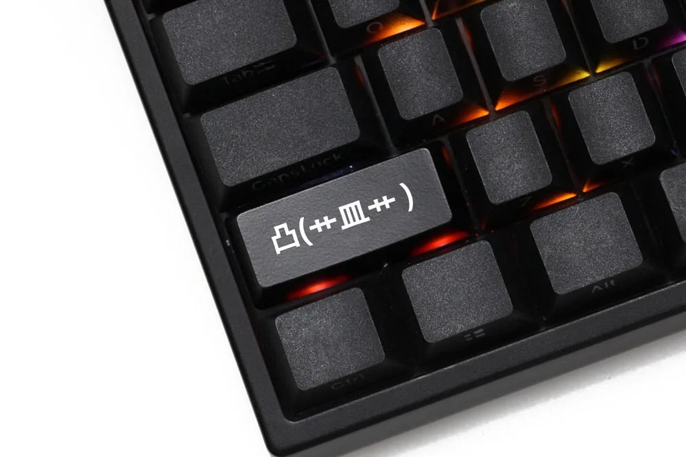 Novelty Shine Through Keycap ABS Etched Shine-Through left shift 2.25u emoji kaomoji