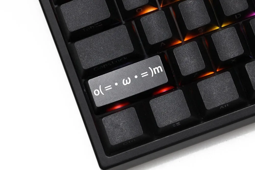 Novelty Shine Through Keycap ABS Etched Shine-Through left shift 2.25u emoji kaomoji