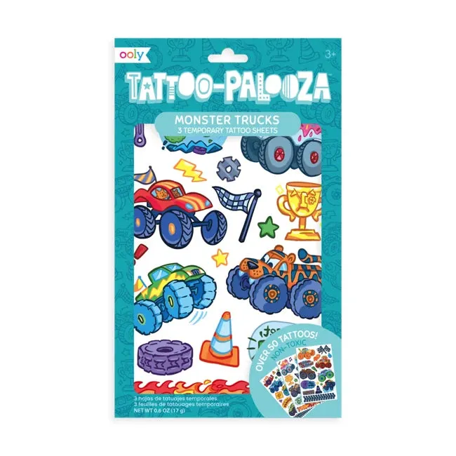 ooly tattoo palooza temporary tattoo - Monster Truck