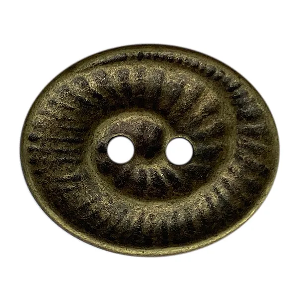 Oval Swirl Metal Button