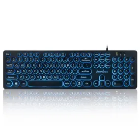 Perixx Periboard-317R Wired Keyboard Backlit 3 Colors, Black