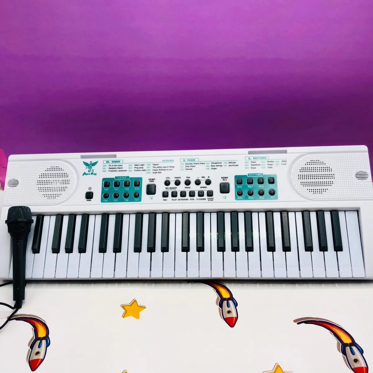 Piano Keyboard With Microphone - 49 Keys