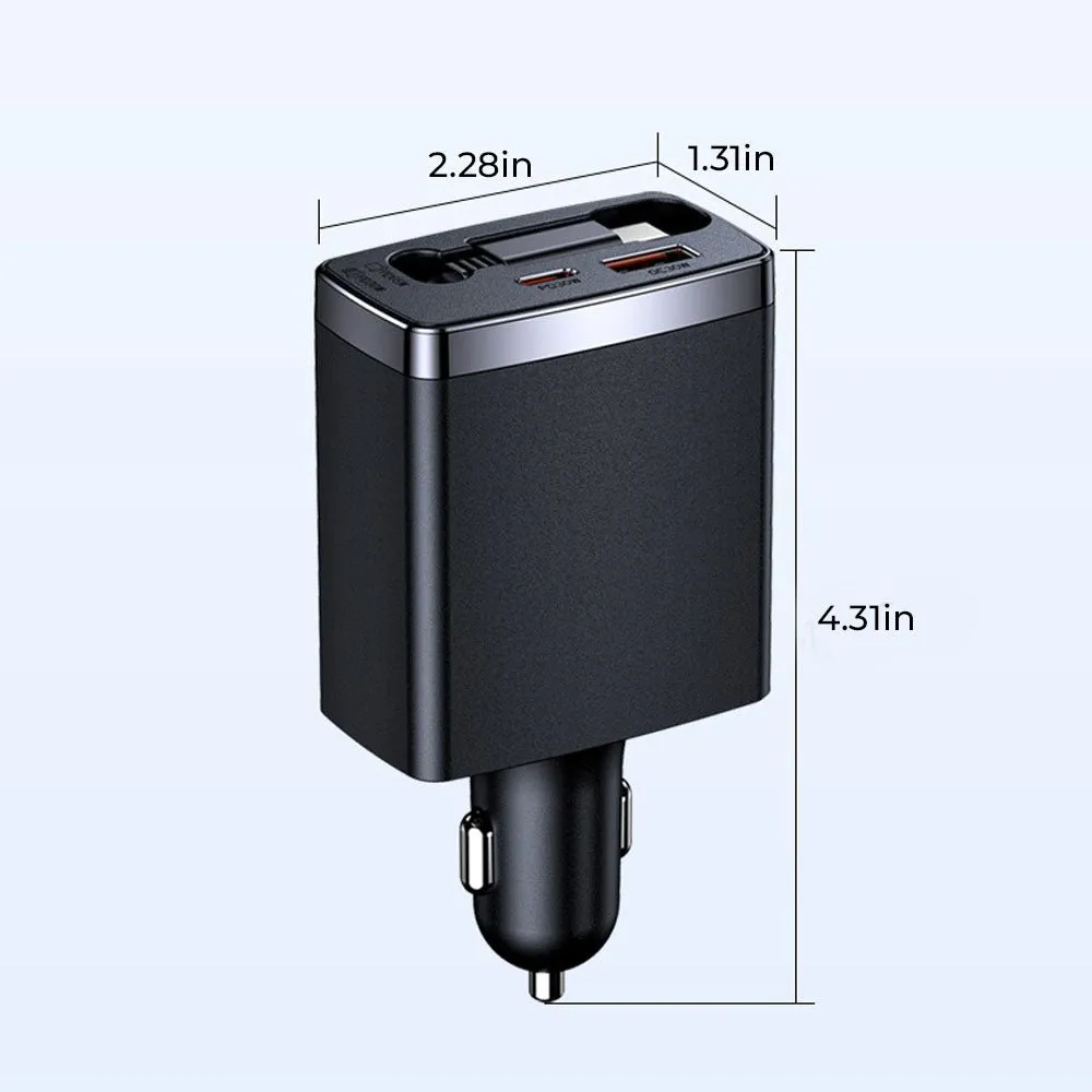 PowerDrive 65W Retractable Car Charger