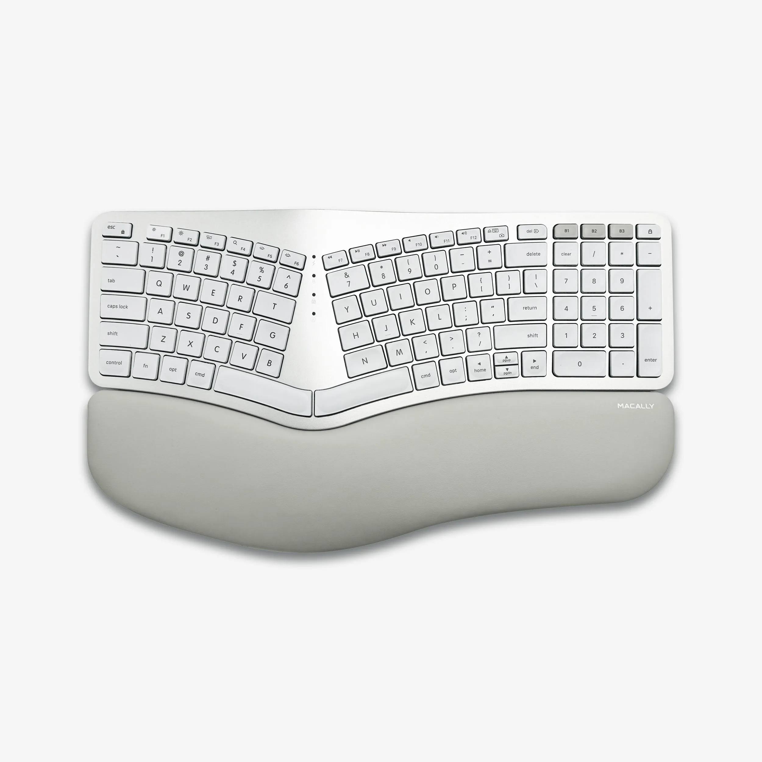 Premium Wireless Ergonomic Keyboard for Mac Bluetooth Devices | Backlit