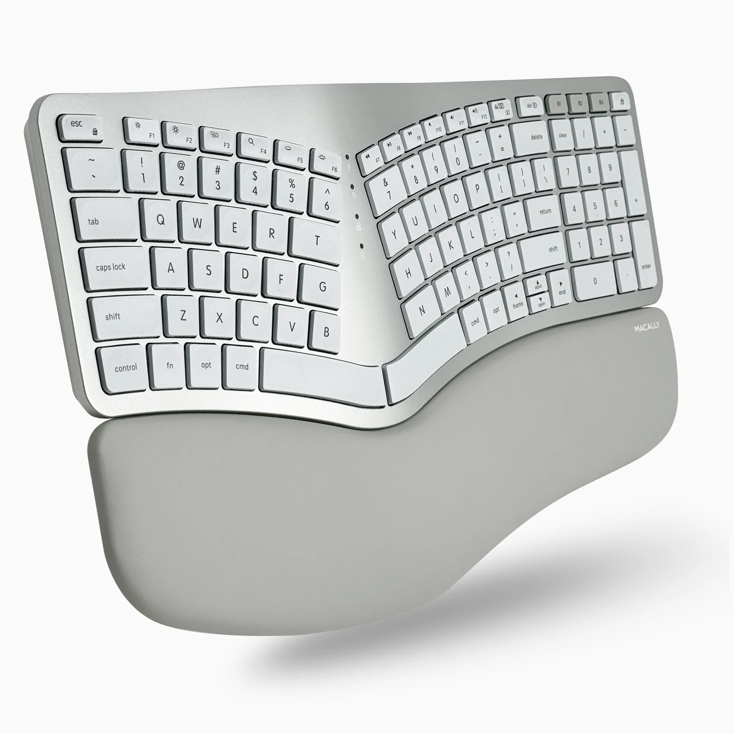 Premium Wireless Ergonomic Keyboard for Mac Bluetooth Devices | Backlit