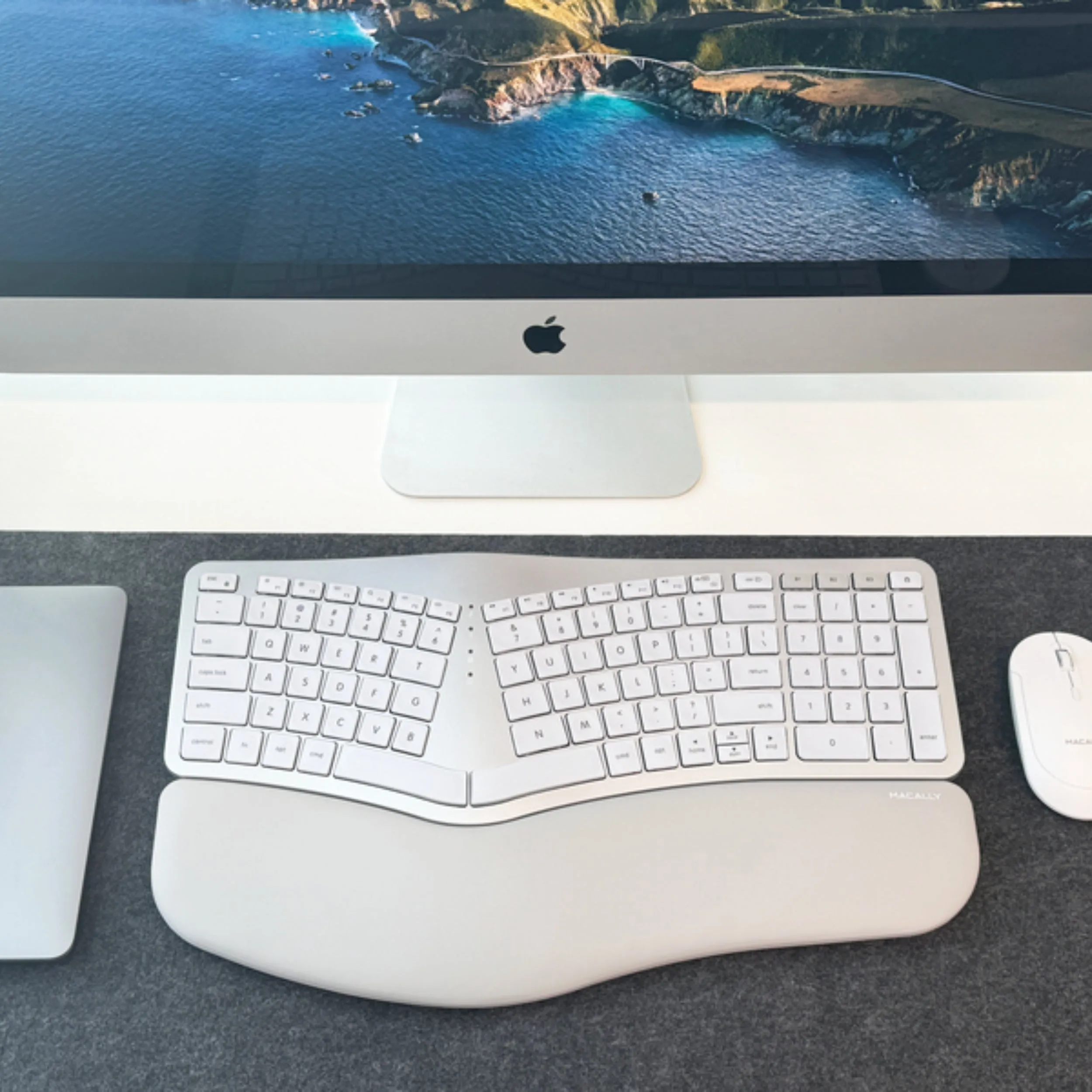 Premium Wireless Ergonomic Keyboard for Mac Bluetooth Devices | Backlit