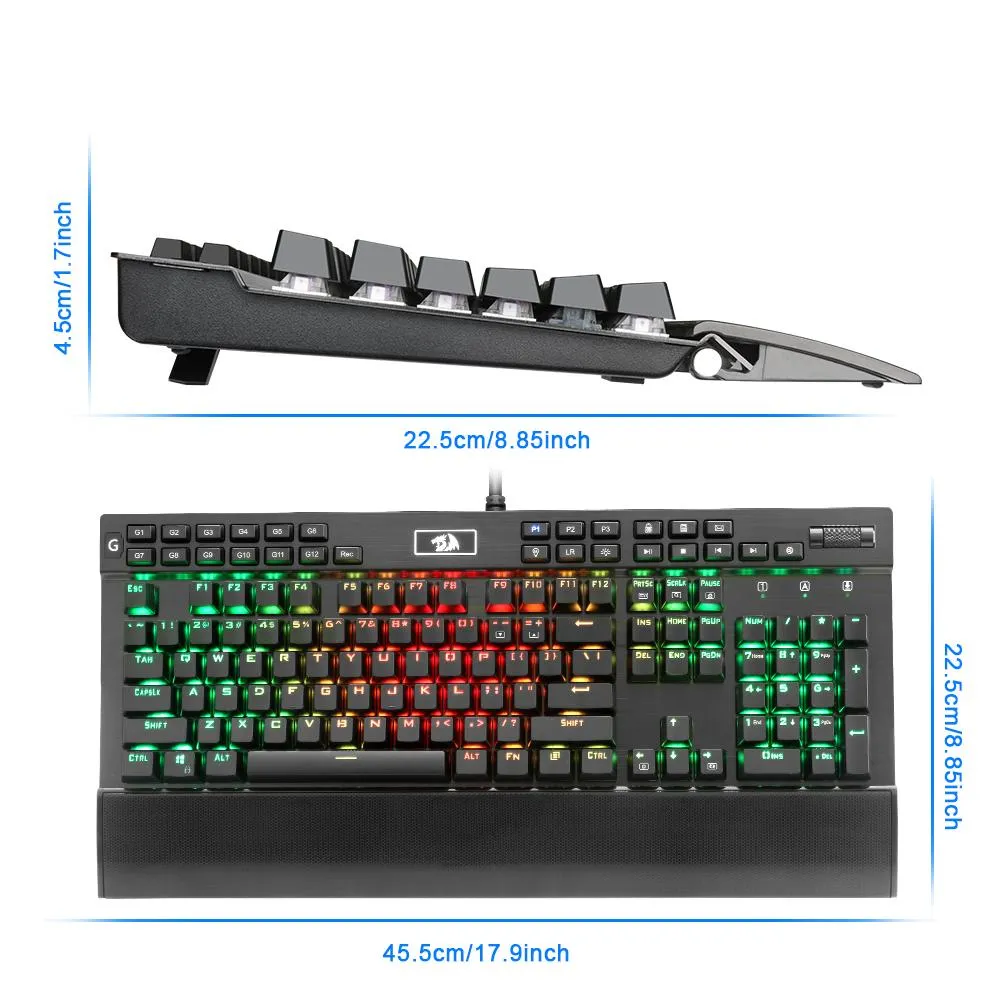 Professional Gaming mechanical keyboard w/ LED backlit keys