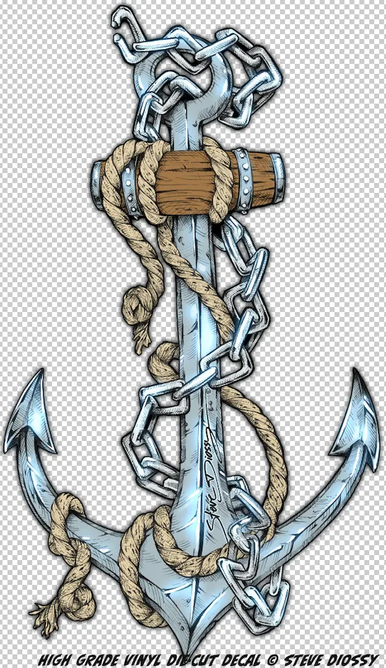 "Anchors Aweigh" Mini Sticker