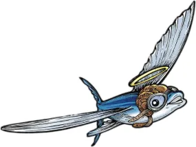 "Flying Fish" Mini Sticker