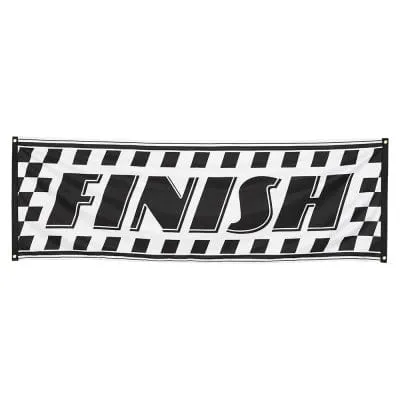 Racing Party Chequered Flag 'FINISH' Banner