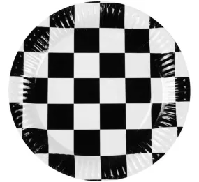 Racing Party Chequered Flag Party Plates x 10