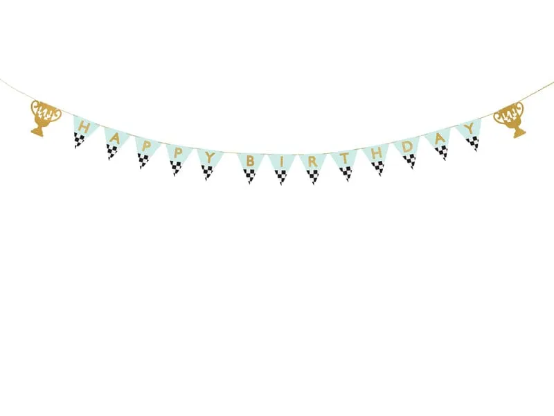 Racing Party Happy Birthday Banner