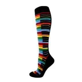 Rainbow Piano Keys Women's Knee-High Socks