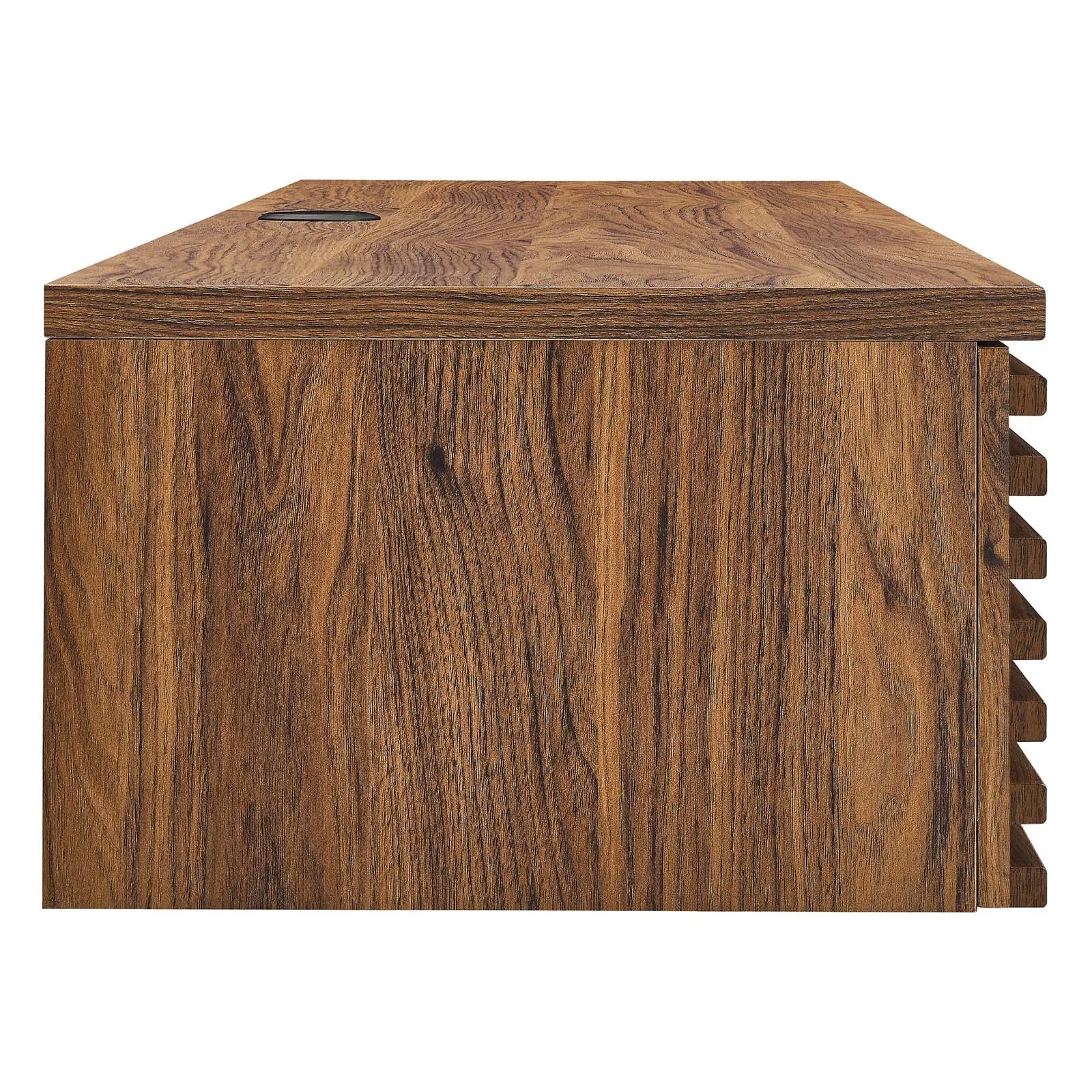 Render Wall Mount Wood Office Desk Walnut EEI-5865-WAL