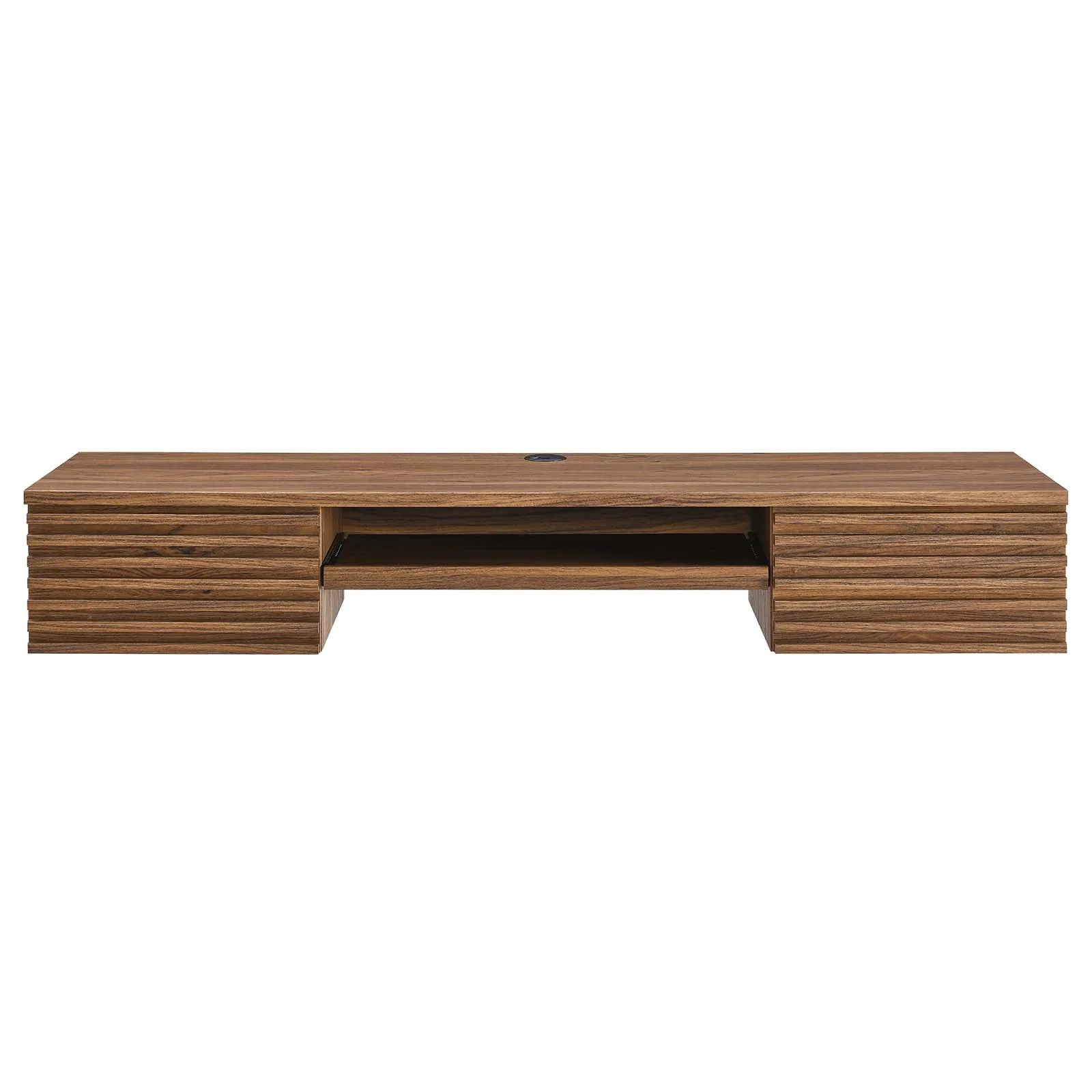 Render Wall Mount Wood Office Desk Walnut EEI-5865-WAL