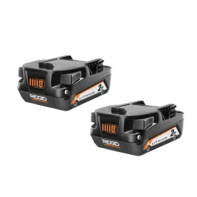 RIDGID 18-Volt Compact Lithium-Ion 2.0 Ah Battery ( 2-Pack) - Factory Reconditioned