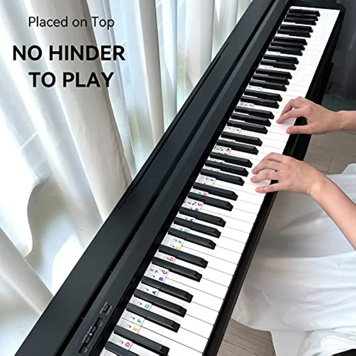 Silicone 88Key Piano Keyboard Labels for Beginners  Reusable