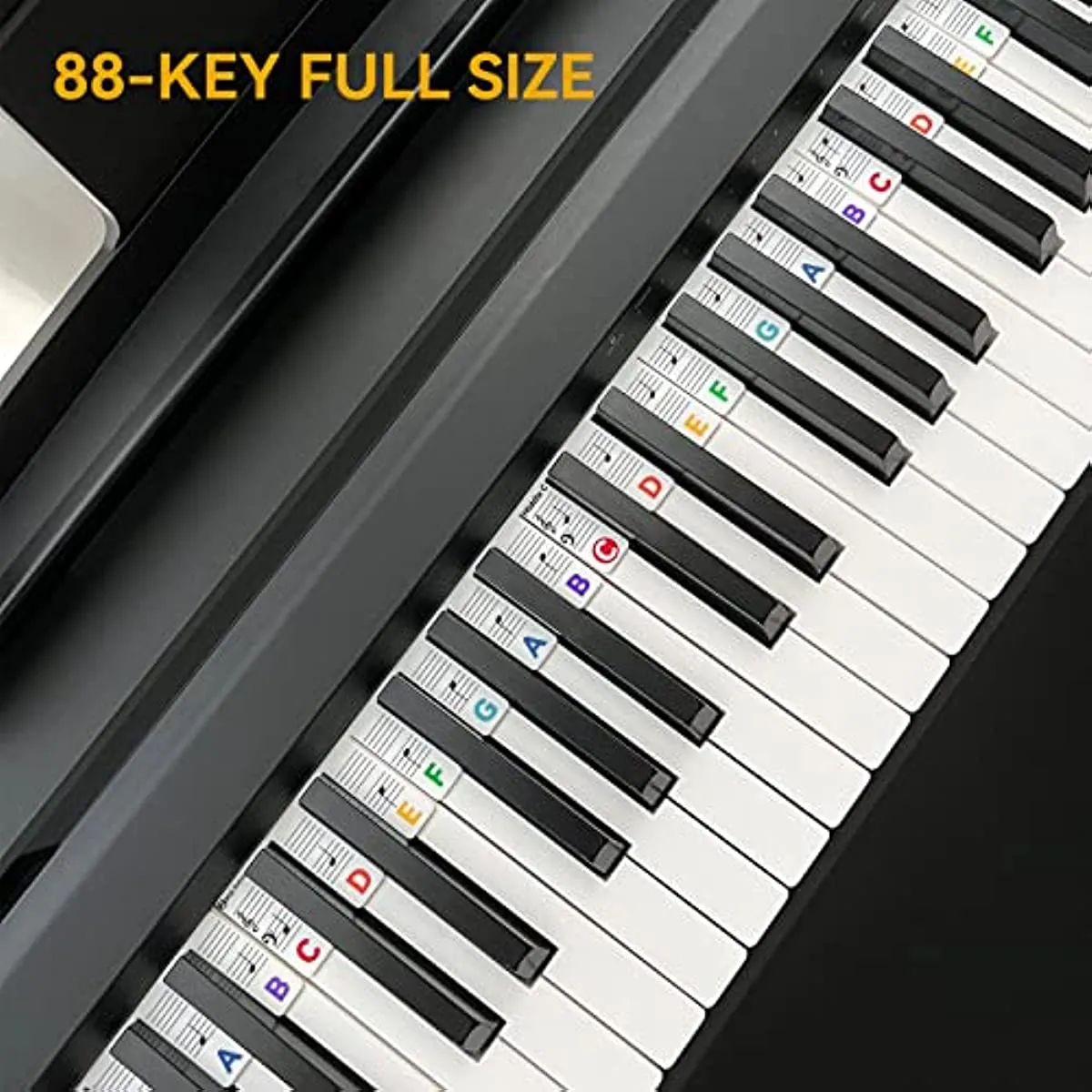 Silicone 88Key Piano Keyboard Labels for Beginners  Reusable