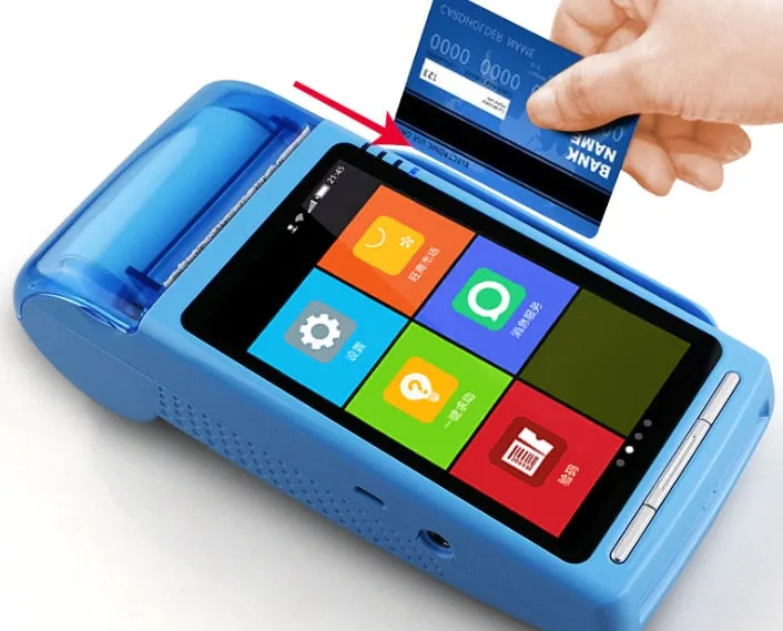 SIm card mobile credit bank visa card payment POS System terminal