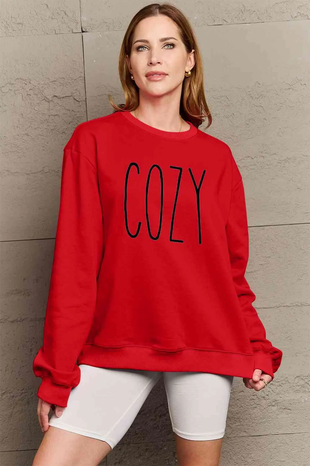 Simply Love Full Size COZY Graphic Sweatshirt