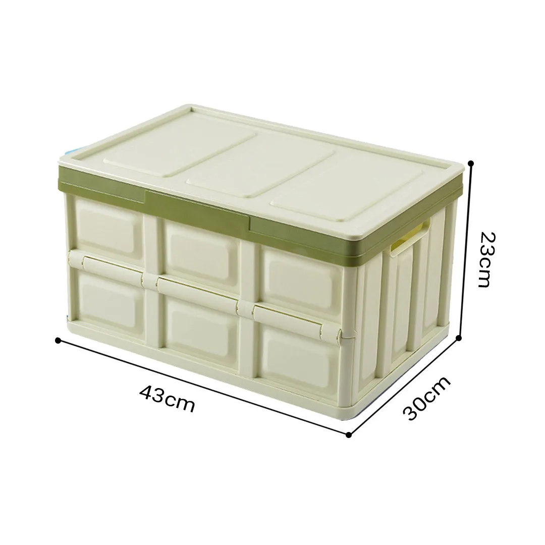 SOGA 30L Collapsible Car Trunk Storage Multifunctional Foldable Box Green