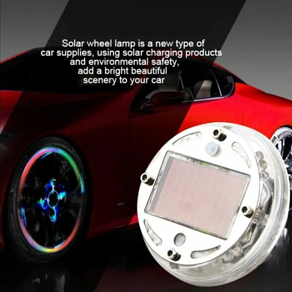 Solar Energy Colorful LED Tire Cap Light