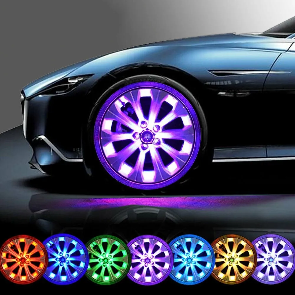 Solar Energy Colorful LED Tire Cap Light