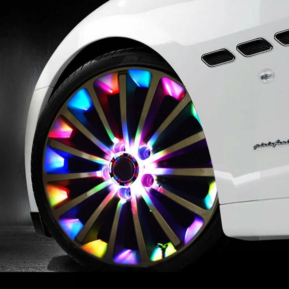 Solar Energy Colorful LED Tire Cap Light