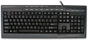 Solidtek USB Multimedia Keyboard KB-2100HMB - Black Color