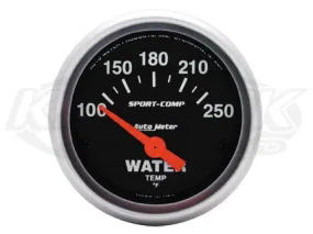 Sport-Comp 2-1/16" Short Sweep Electrical Gauges Fuel Level (240 ? Empty/33 ? Full)