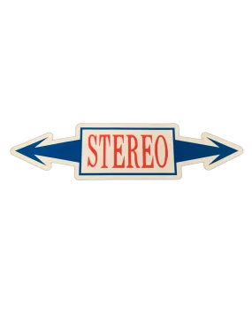 Stereo Arrows Sticker 6" x 1.75"