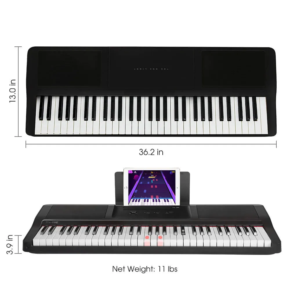 The ONE TOK Light Smart Keyboard, 61 Keys MIDI Keyboard with Touch Response