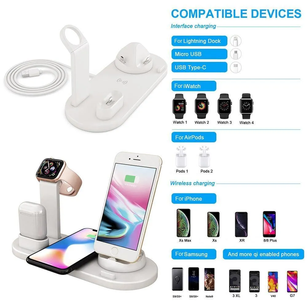 Universal 4 in 1 Wireless Charging Station