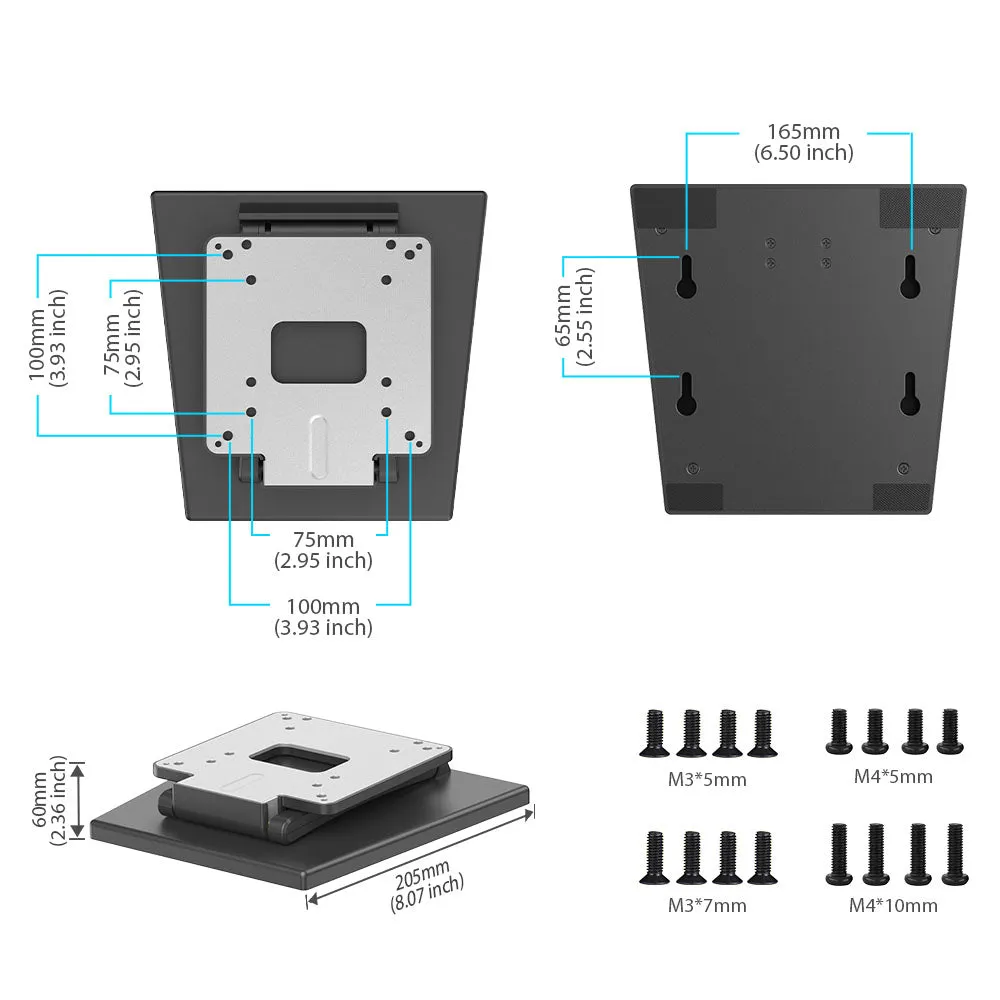 UStand - Desk Stand for Monitor Foldable VESA Mount for 15"-22" Displays