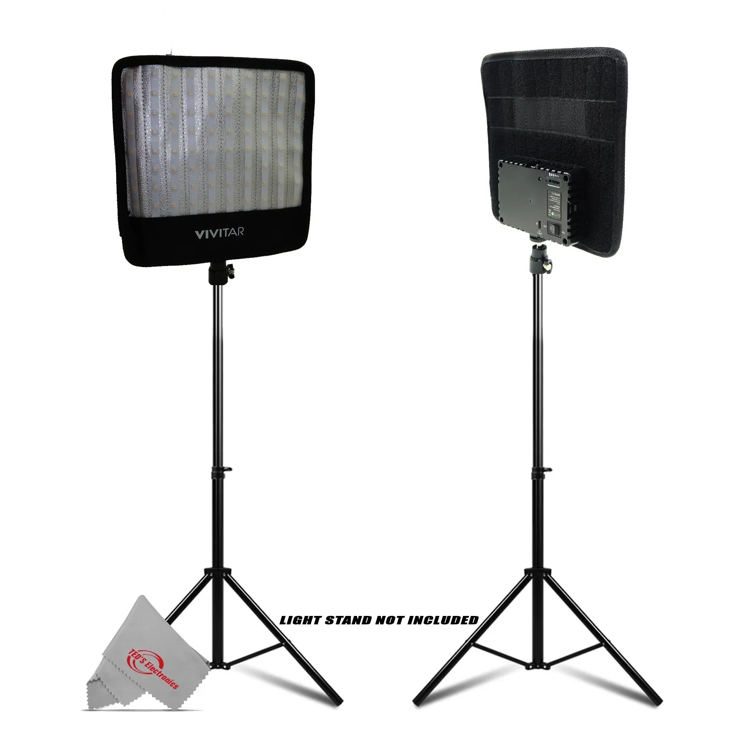 Vivitar Super Bright Flexible Led Light Panel 1600Lm Adjustable Brightness Mini Studio Bundle with Lightbox and Stand