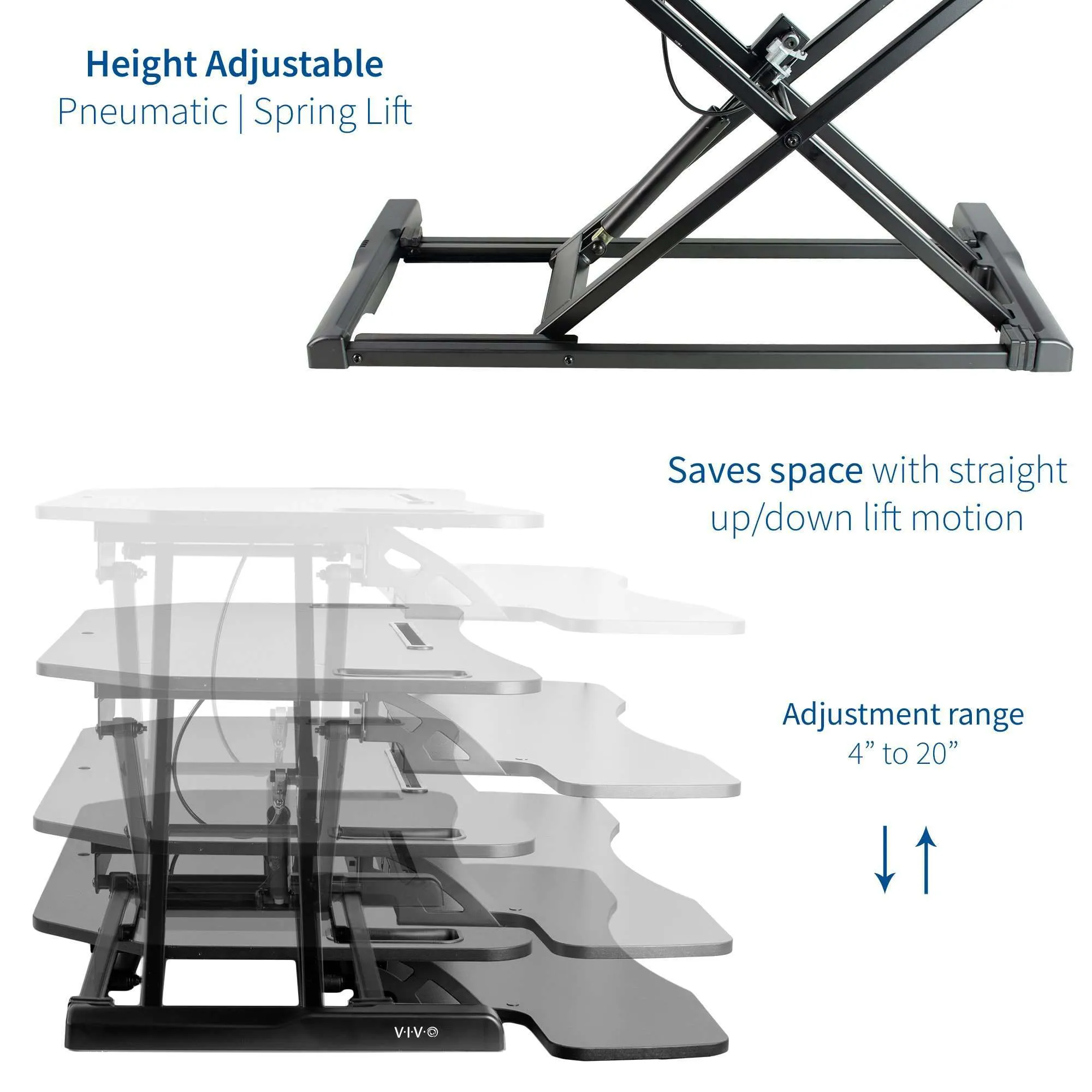 VIVO Black 38" Desk Riser, DESK-V000KL