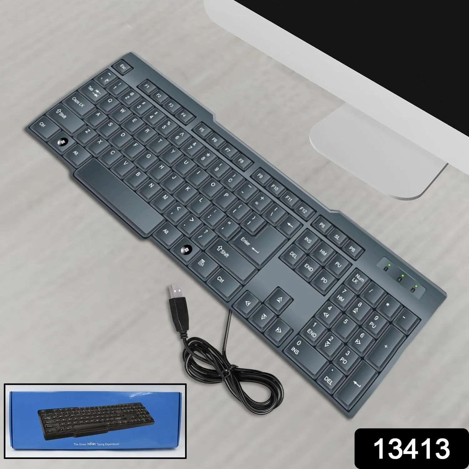 Wired USB Keyboard 104 Keys (1 Pc)