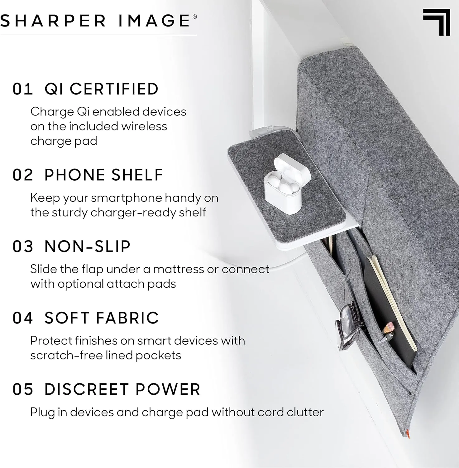 Wireless Charging Bedside Caddy Ha-23