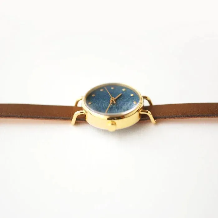 Women's Wristwatch - Azurite (Green   Blue Color), Japanese handmade wrist watch