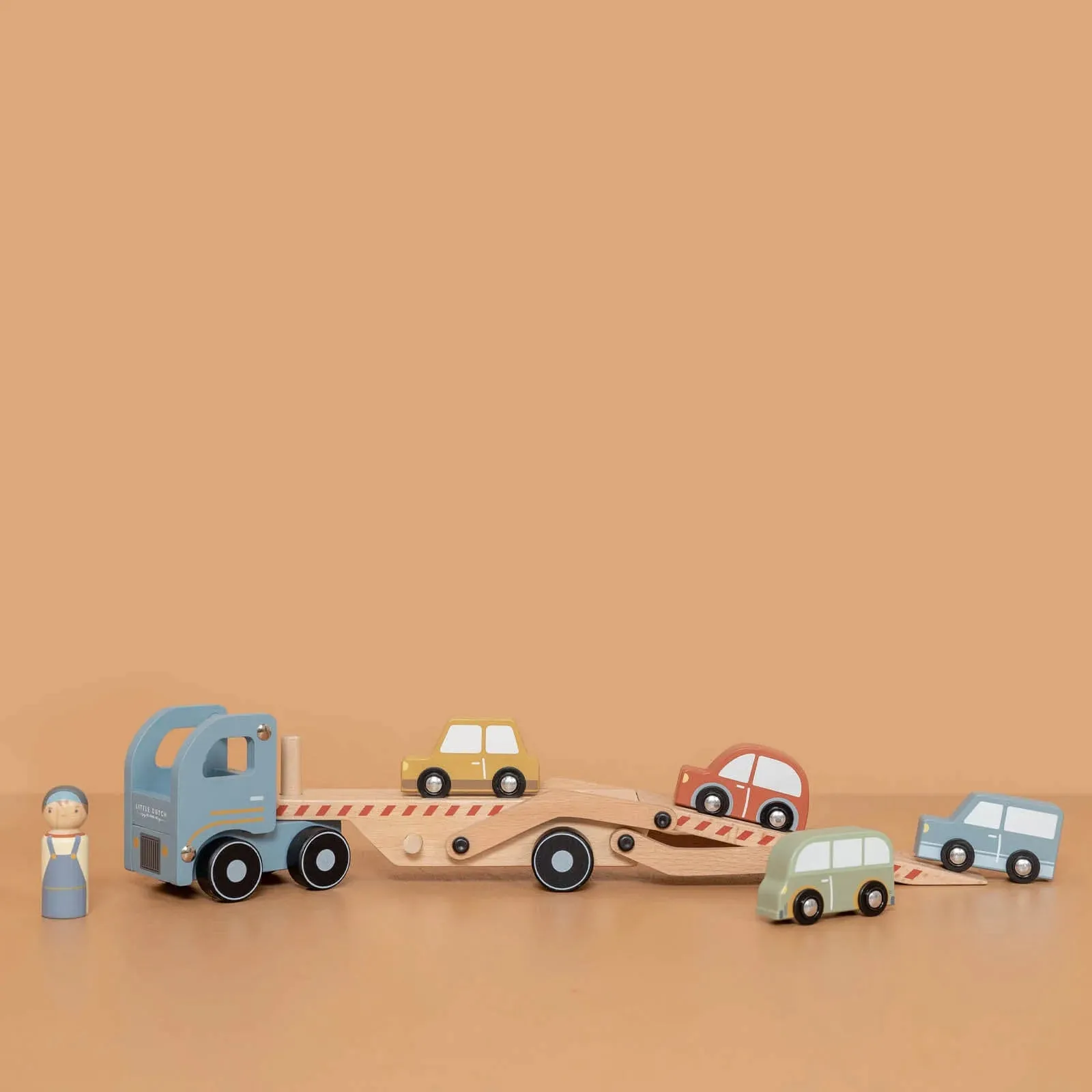 Wooden Toy Truck & Cars