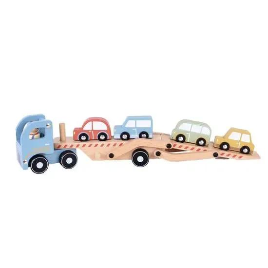 Wooden Toy Truck & Cars