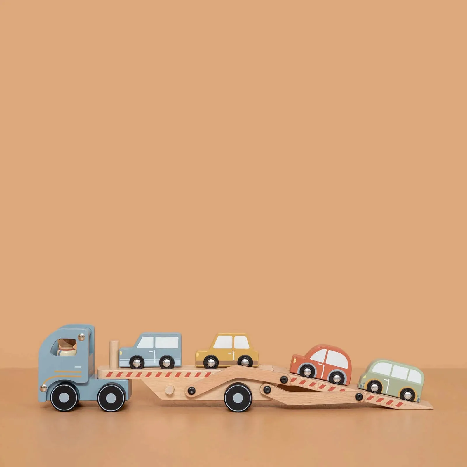 Wooden Toy Truck & Cars