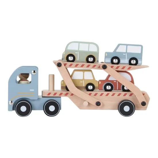 Wooden Toy Truck & Cars