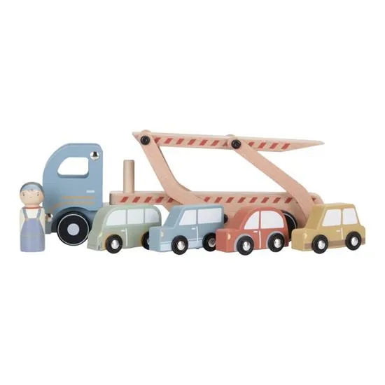 Wooden Toy Truck & Cars