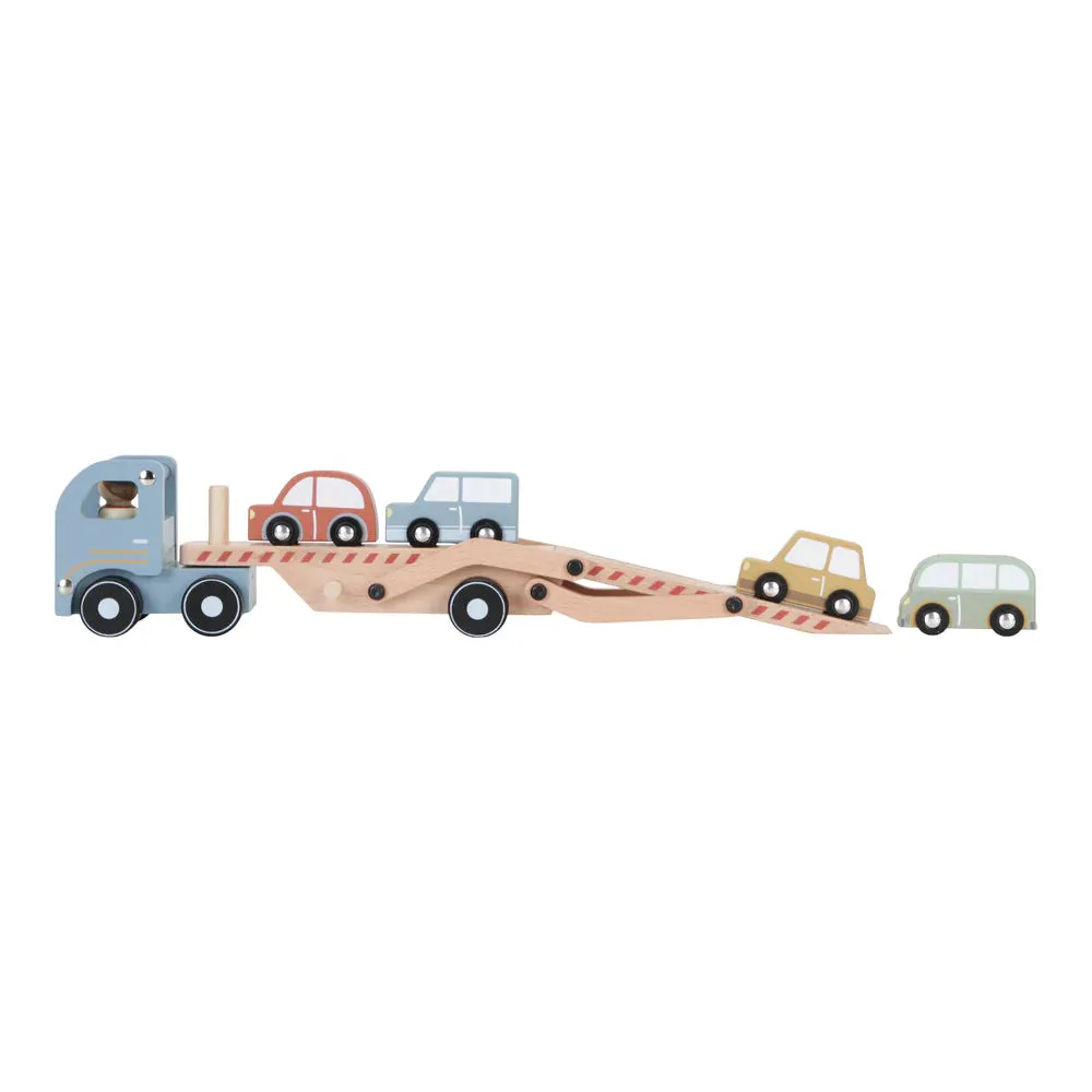 Wooden Toy Truck & Cars