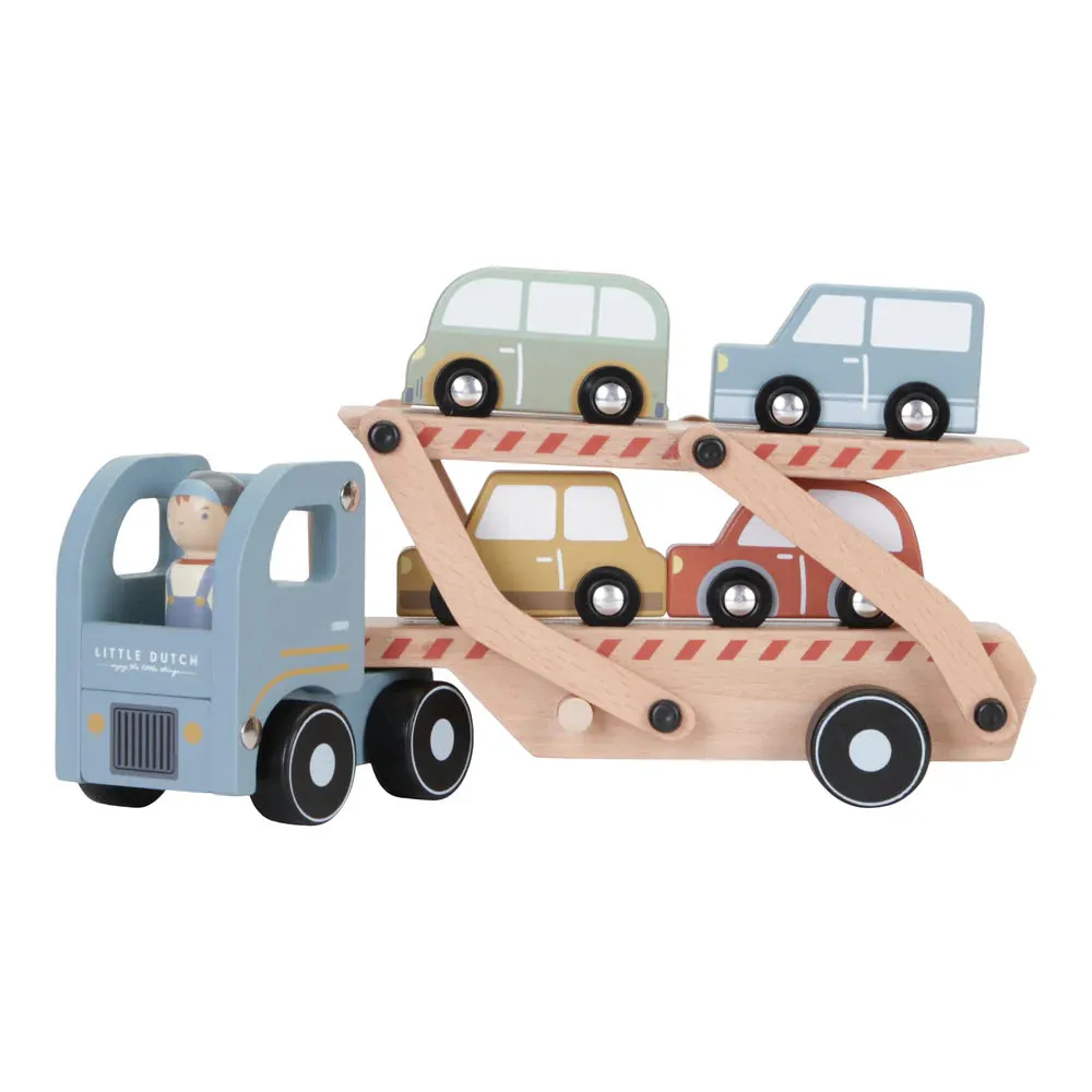 Wooden Toy Truck & Cars